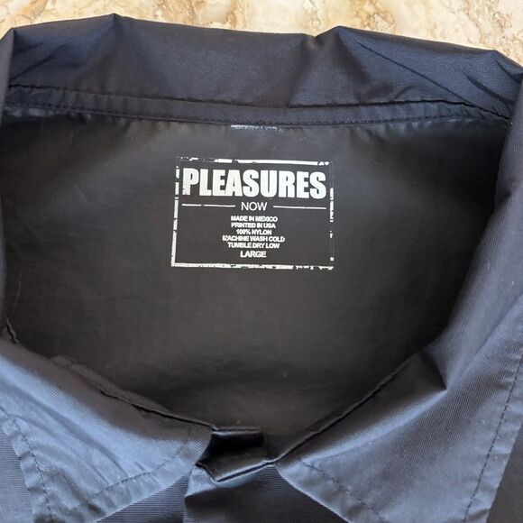 PLEASURES HARDCORE FREEDOM COACH BLACK NYLON JACKET - Picture 10 of 15